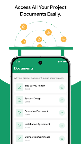 Solar Sarathi App project documents screen