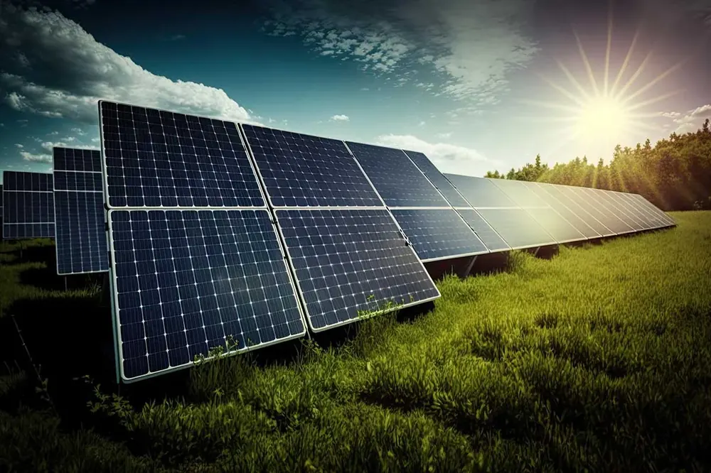 Ground mount solar park installation