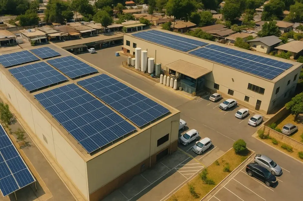 Commercial and industrial solar installation